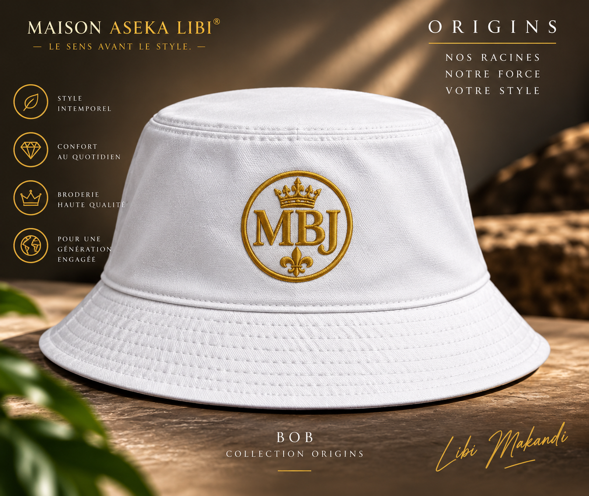 Bob brodé MBJ – Collection Origins