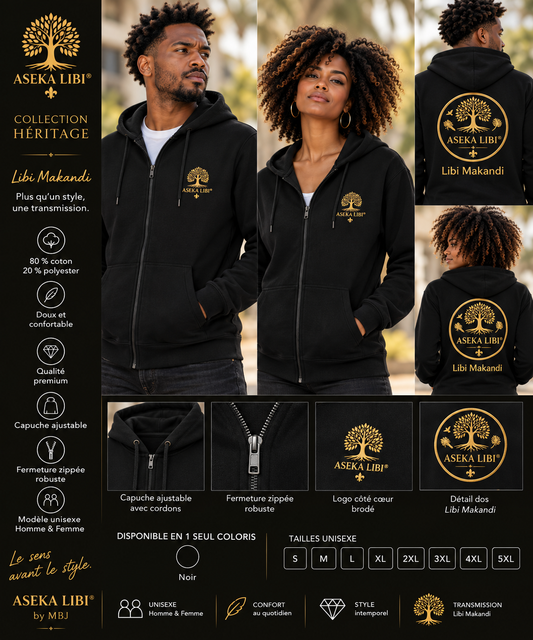 Sweat zippé ASEKA LIBI – Libi Makandi
