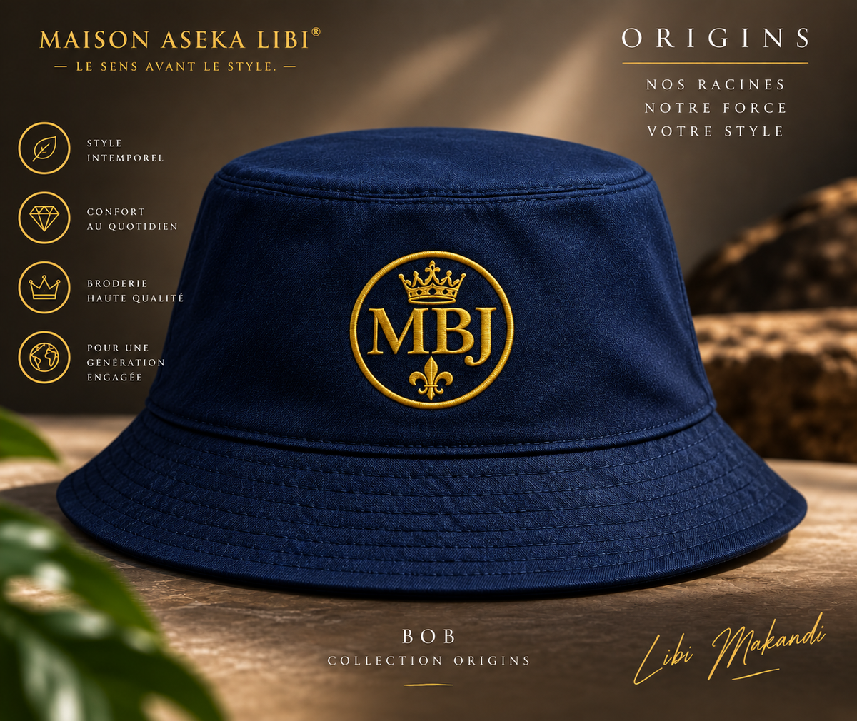 Bob brodé MBJ – Collection Origins