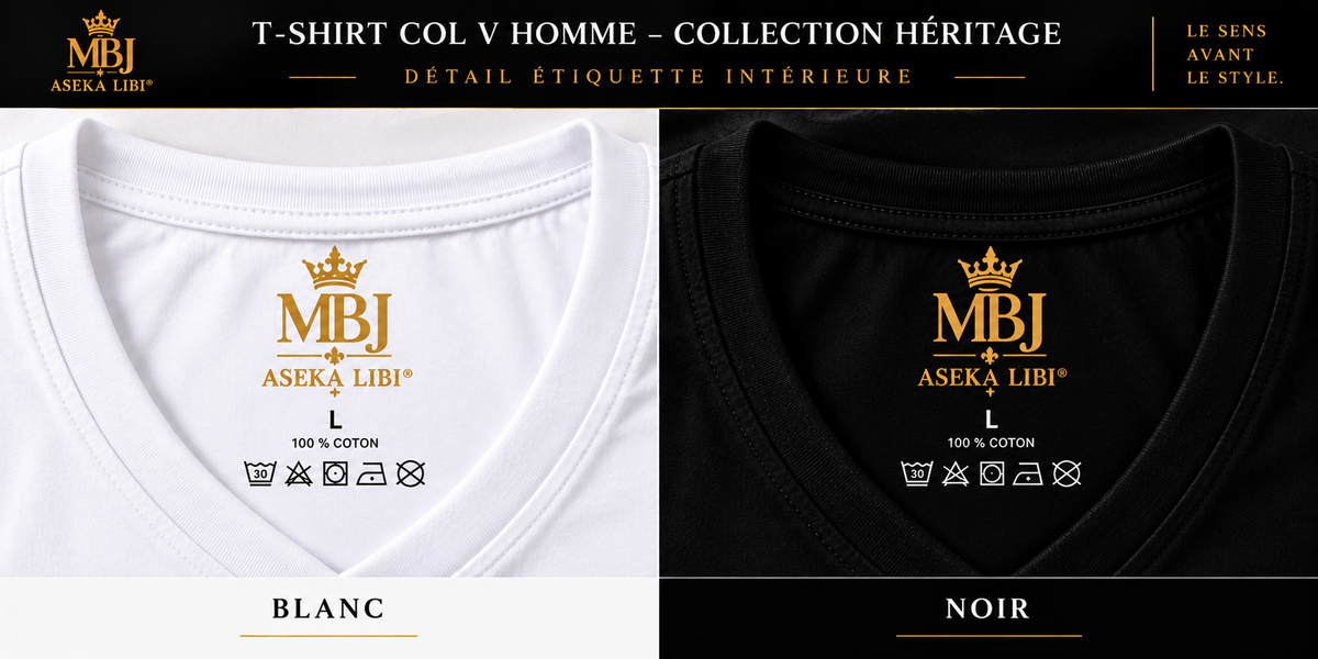 T-shirt Unisexe à Manches Courtes et Col V